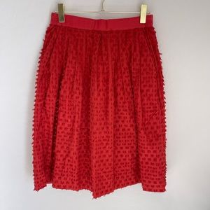 J.CREW Red A-Line Skirt Size 8P